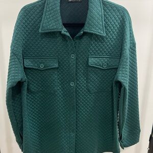 Quilted Green Women's Shacket